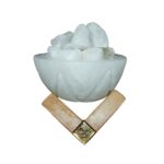 Price and Buy Persian Bowl Salt Lamp – Natural Rock Salt Chunks & Wooden Base - Image 8