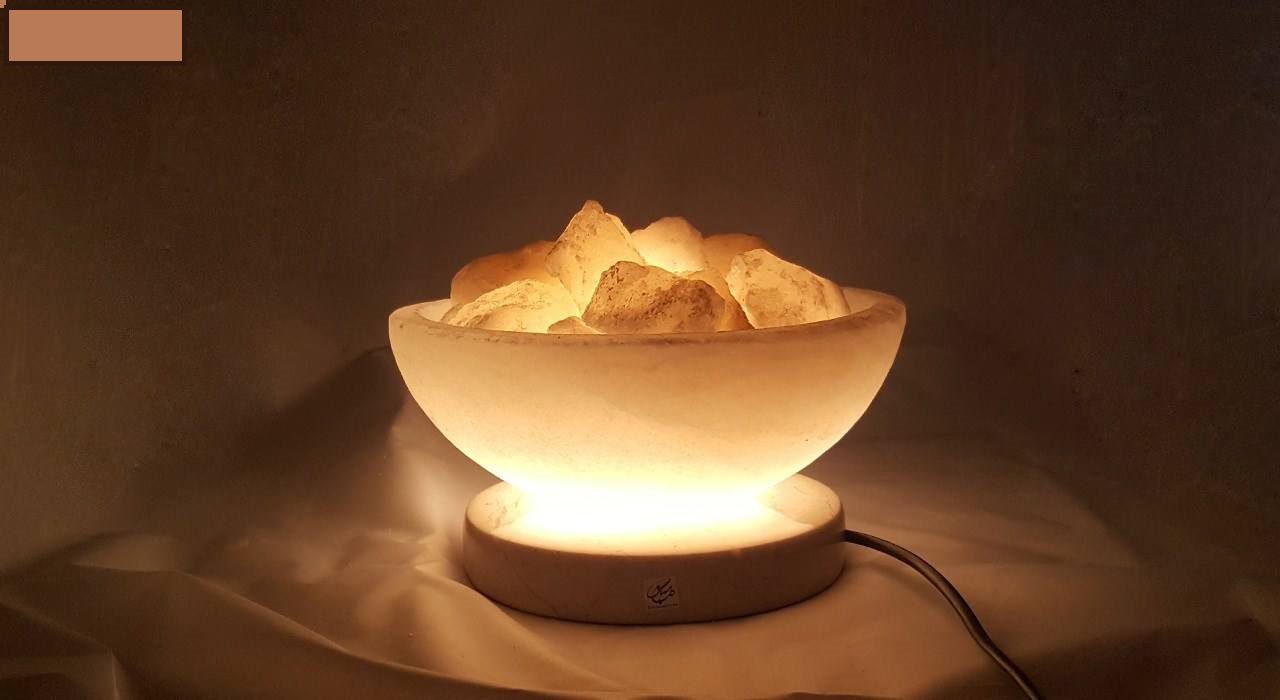 Price and Buy Persian Bowl Salt Lamp – Sahra Model with Natural Salt Chunks - Image 3