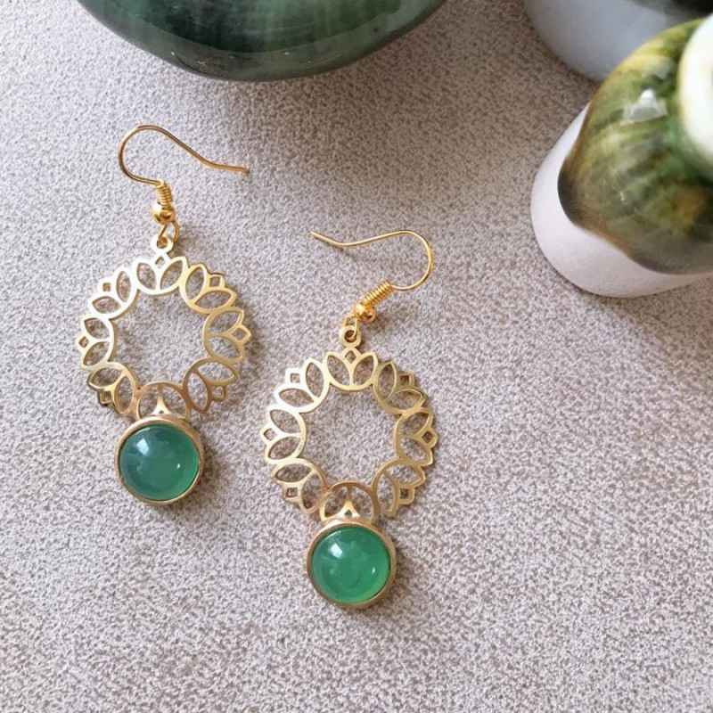 Price and Buy Persian Brass Earrings Model Sonbol