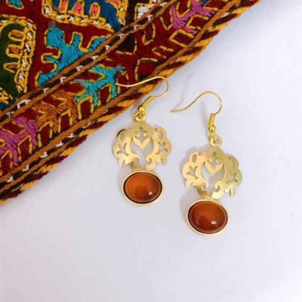Price and Buy Persian Brass Earrings with Orange Agate_68f61a6d226c6.jpeg Price and Buy Persian Brass Earrings with Orange Agate