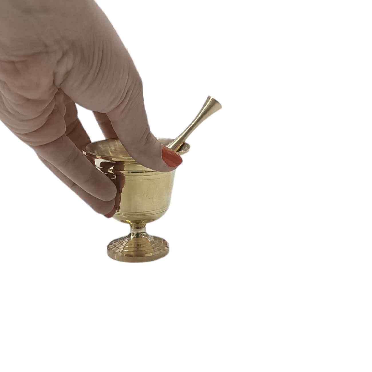Price and Buy Persian Brass Mortar & Pestle for Grinding & Pounding Spices Model Neda - Image 5