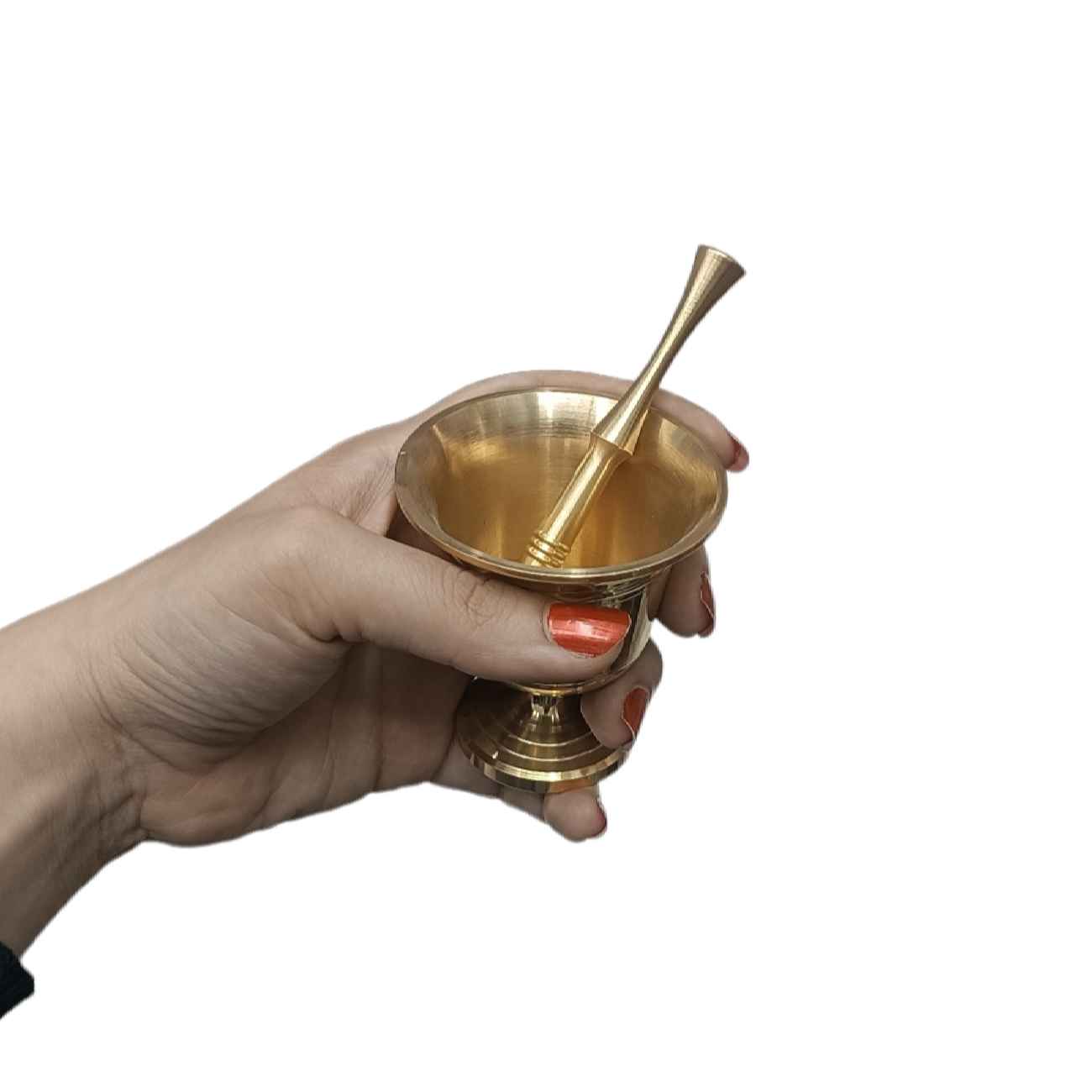 Price and Buy Persian Brass Mortar & Pestle for Grinding & Pounding Spices Model Neda - Image 8