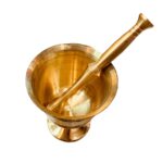 Price and Buy Persian Brass Mortar & Pestle with Stand, Saffron Grinder Model - Image 3