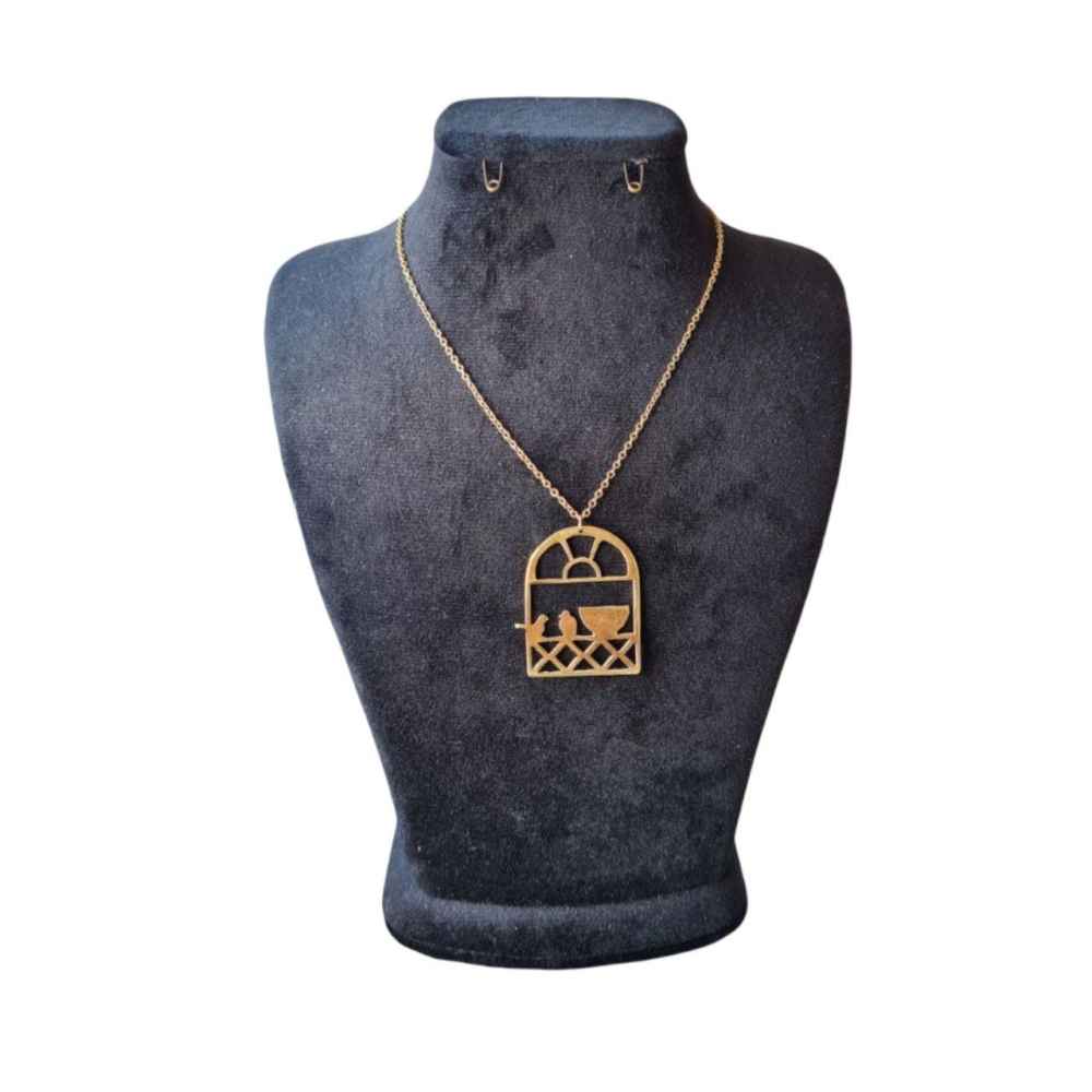 Price and Buy Persian Brass Necklace Minimalist for Women Morghe Amin