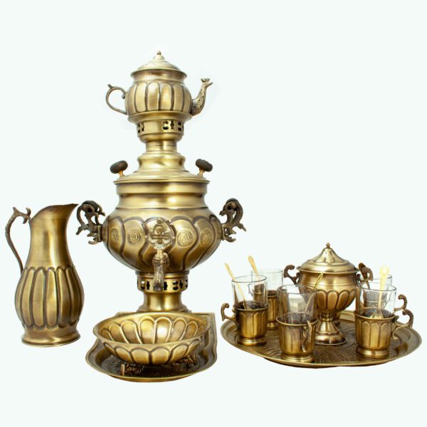 Price and Buy Persian Brass Samovar Decorative Charcoal Tea Maker 2.5-Liter (19 Pcs)_68fe0782889de.jpeg Price and Buy Persian Brass Samovar Decorative Charcoal Tea Maker 2.5-Liter (19 Pcs)