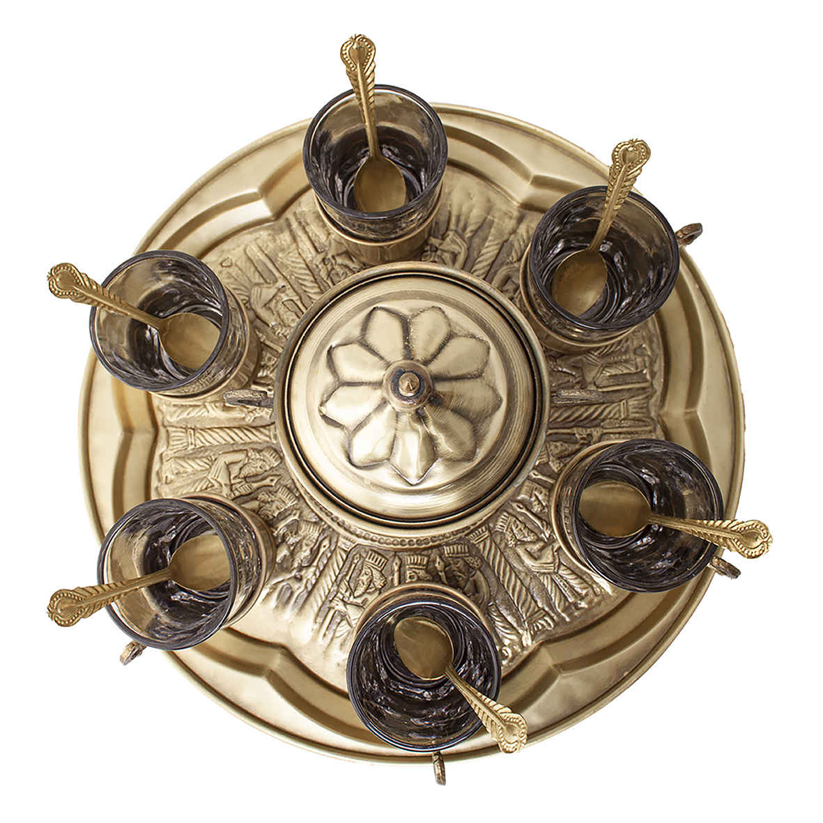 Price and Buy Persian Brass Samovar Decorative Charcoal Tea Maker 2.5-Liter (19 Pcs) - Image 6