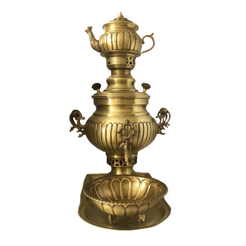 Price and Buy Persian Brass Samovar Decorative Charcoal Tea Maker 3.5-Liter - Image 3