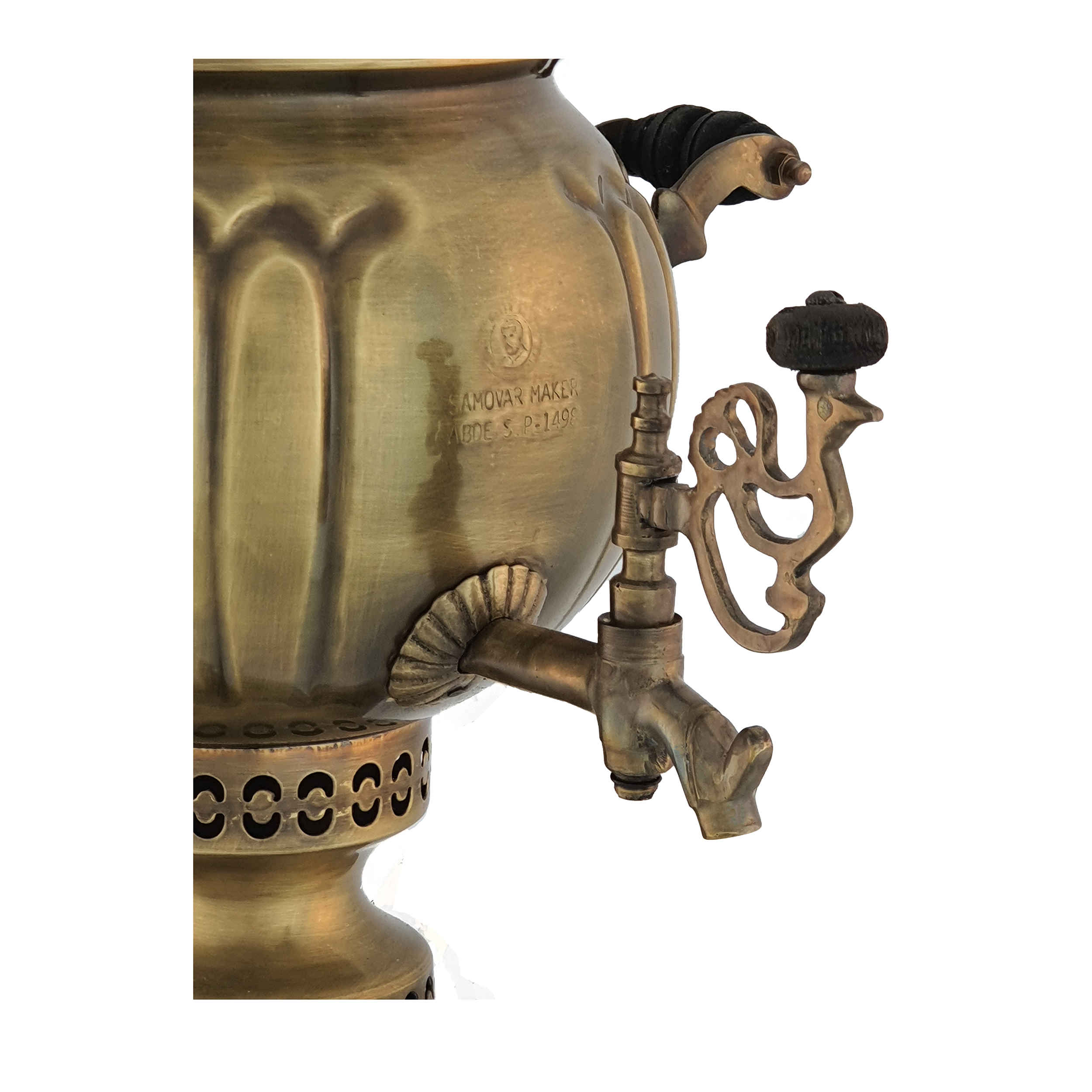 Price and Buy Persian Brass Samovar Decorative Charcoal Tea Maker 3.5 Liter - Image 5