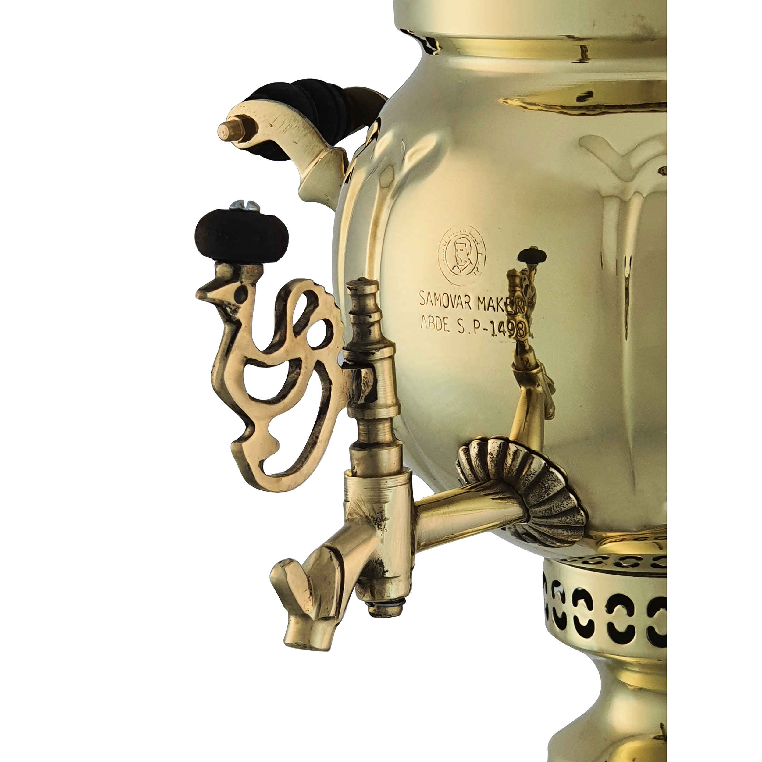 Price and Buy Persian Brass Samovar Decorative Charcoal Tea Maker 3.5 Liter - Image 6