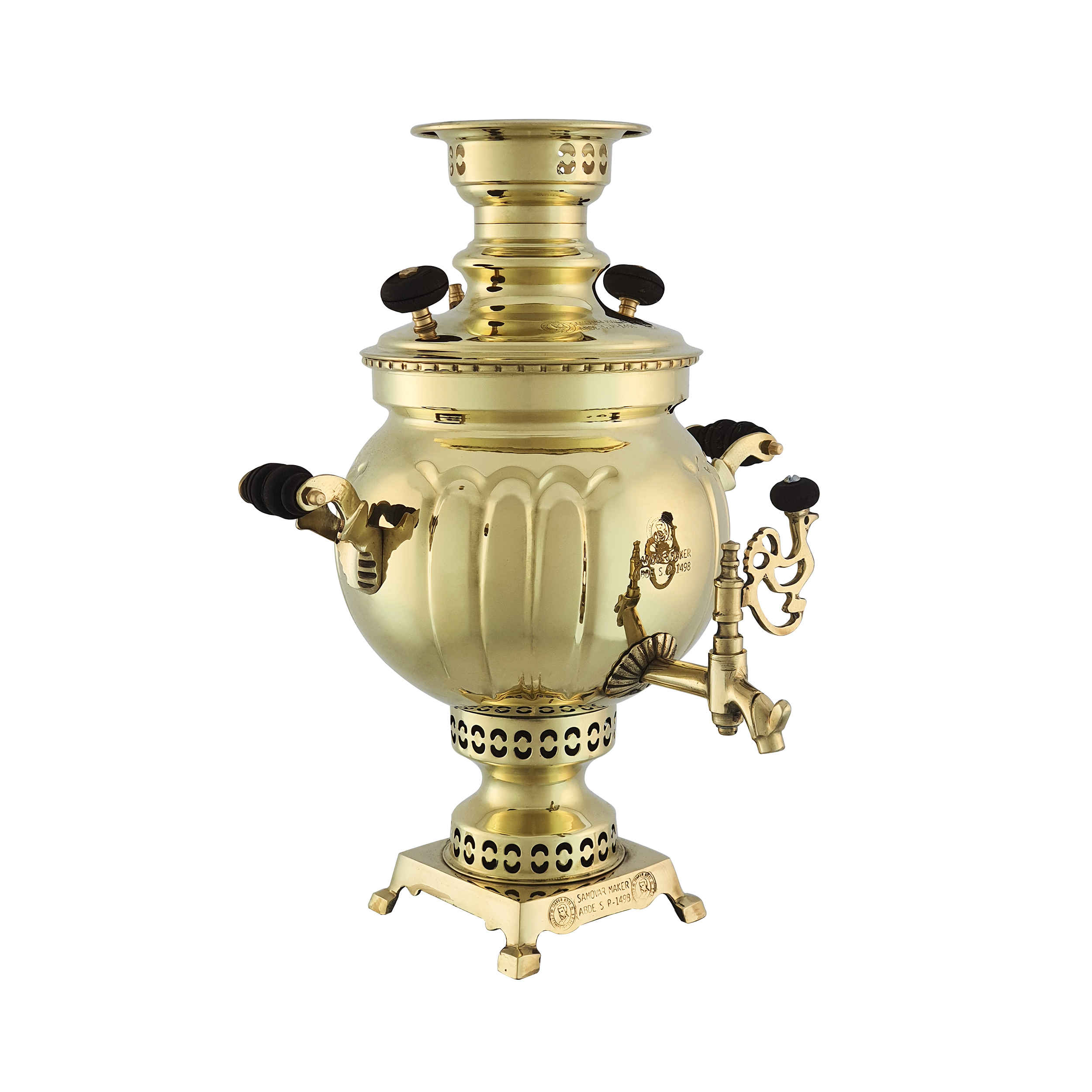 Price and Buy Persian Brass Samovar Decorative Charcoal Tea Maker 3.5 Liter - Image 7