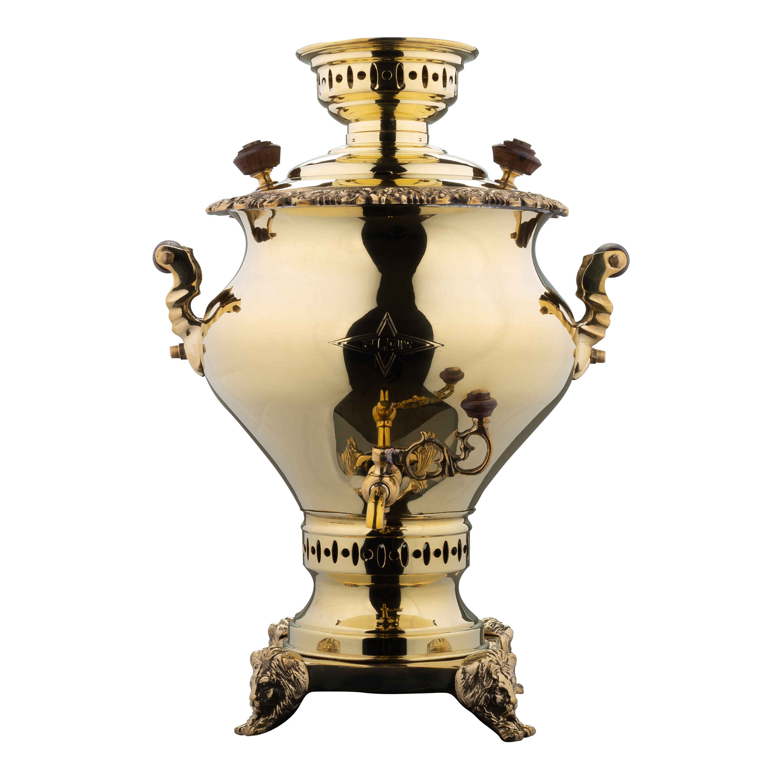 Price and Buy Persian Brass Samovar Decorative Charcoal Tea Maker 3.5 Litter