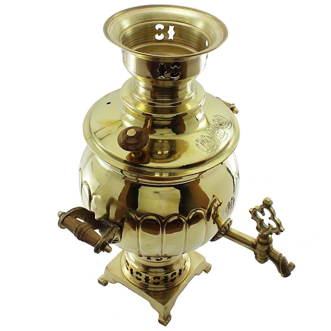 Price and Buy Persian Brass Samovar Decorative Charcoal Tea Maker 3-Liter - Image 3