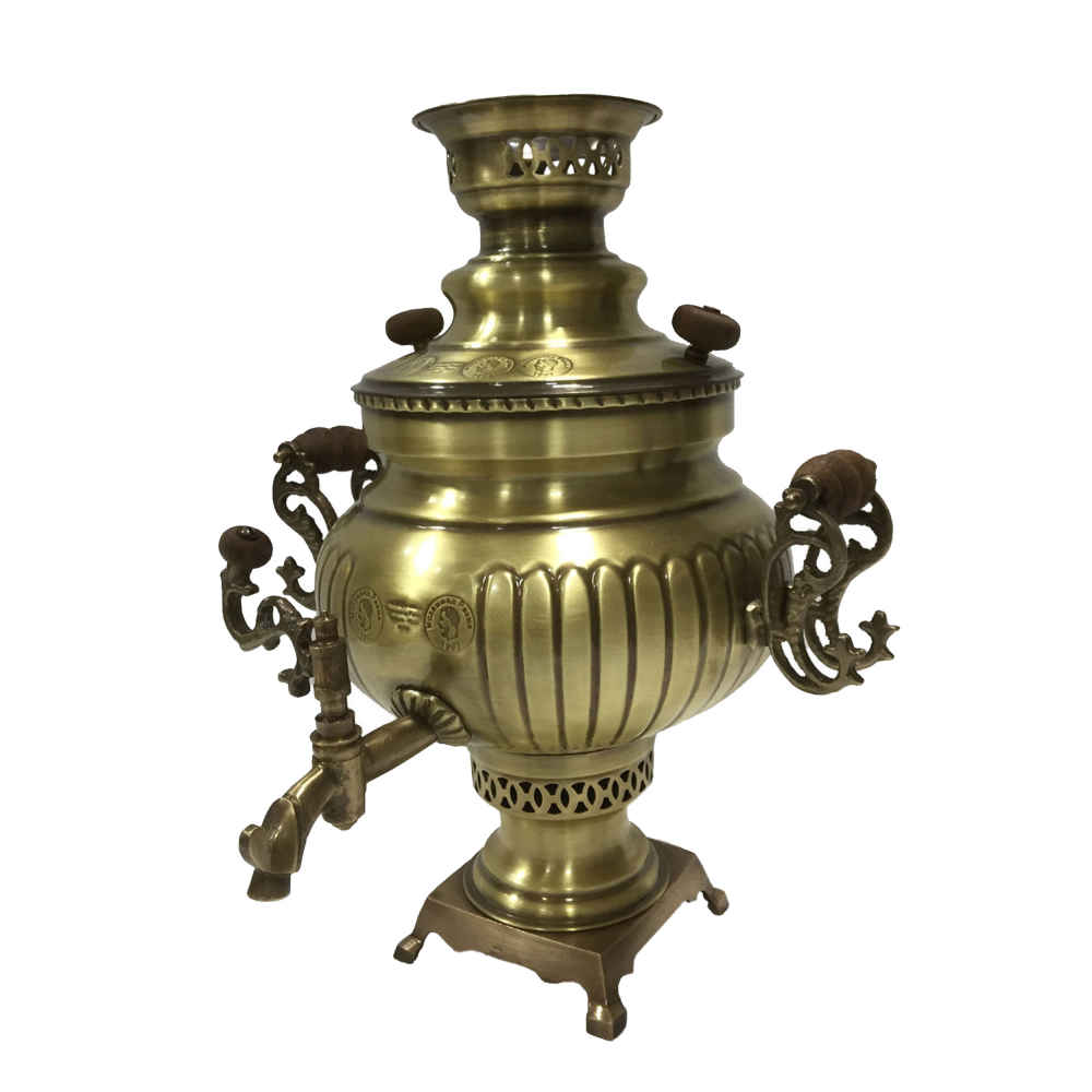 Price and Buy Persian Brass Samovar Decorative Charcoal Tea Maker 3-Liter