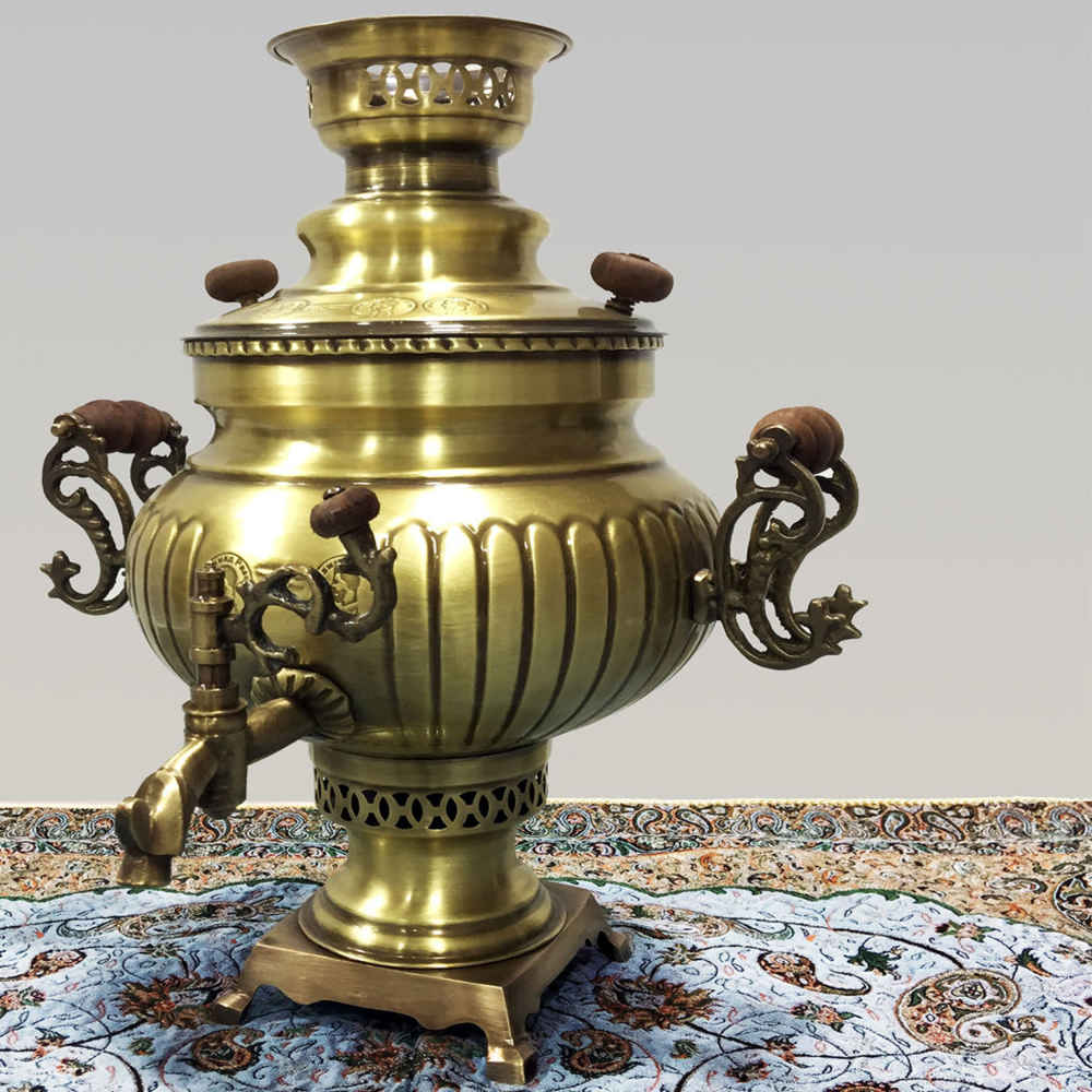 Price and Buy Persian Brass Samovar Decorative Charcoal Tea Maker 3-Liter - Image 3