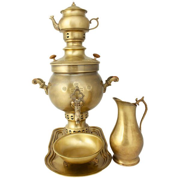 Price and Buy Persian Brass Samovar Decorative Charcoal Tea Maker 4.5-Liter_68fe06eb9b92d.jpeg Price and Buy Persian Brass Samovar Decorative Charcoal Tea Maker 4.5-Liter