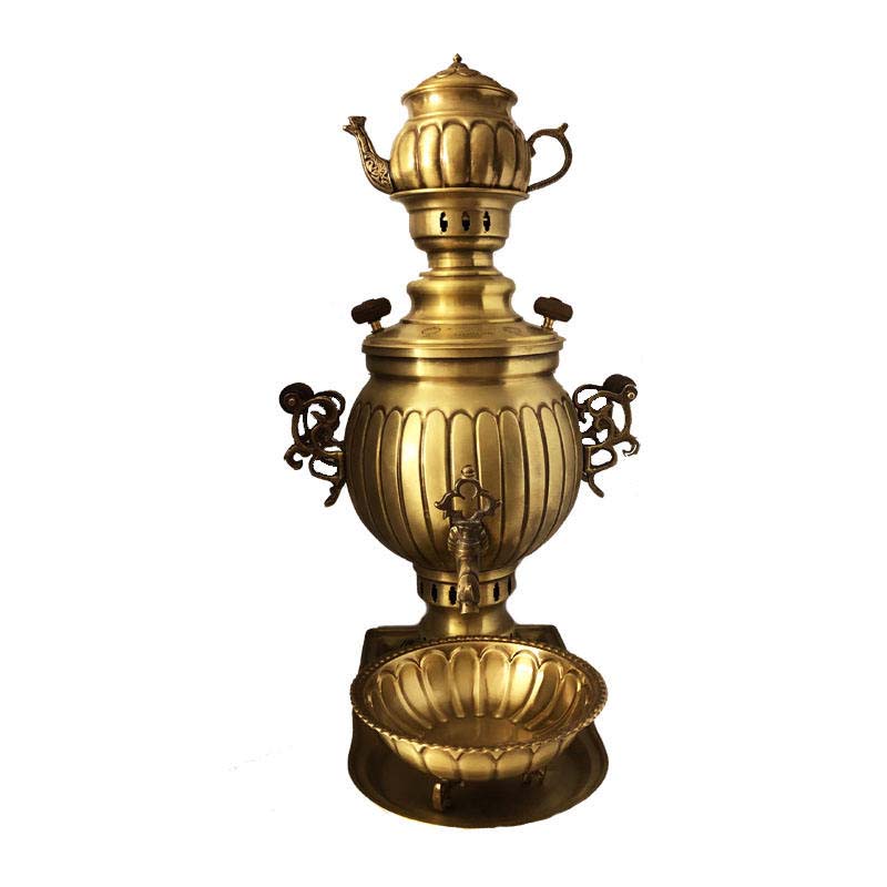 Price and Buy Persian Brass Samovar Decorative Charcoal Tea Maker 5-Liter - Image 3