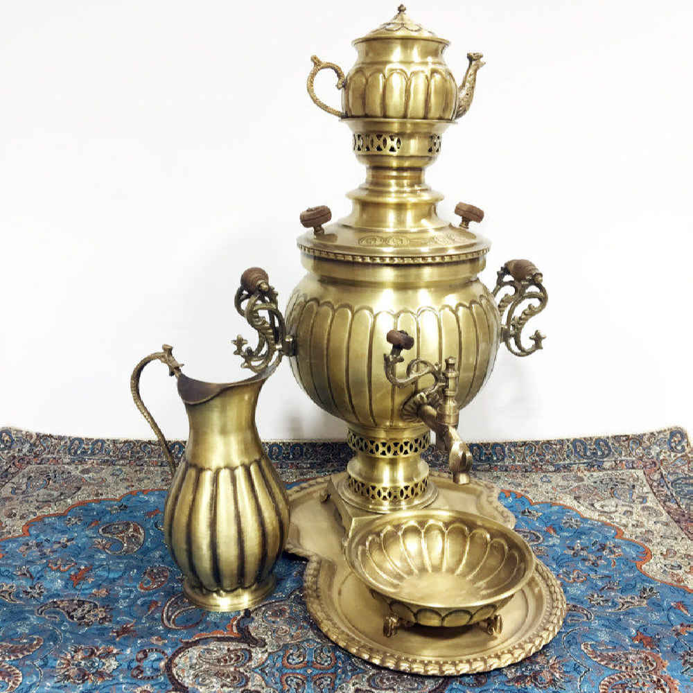 Price and Buy Persian Brass Samovar Decorative Charcoal Tea Maker 6-Liter - Image 3