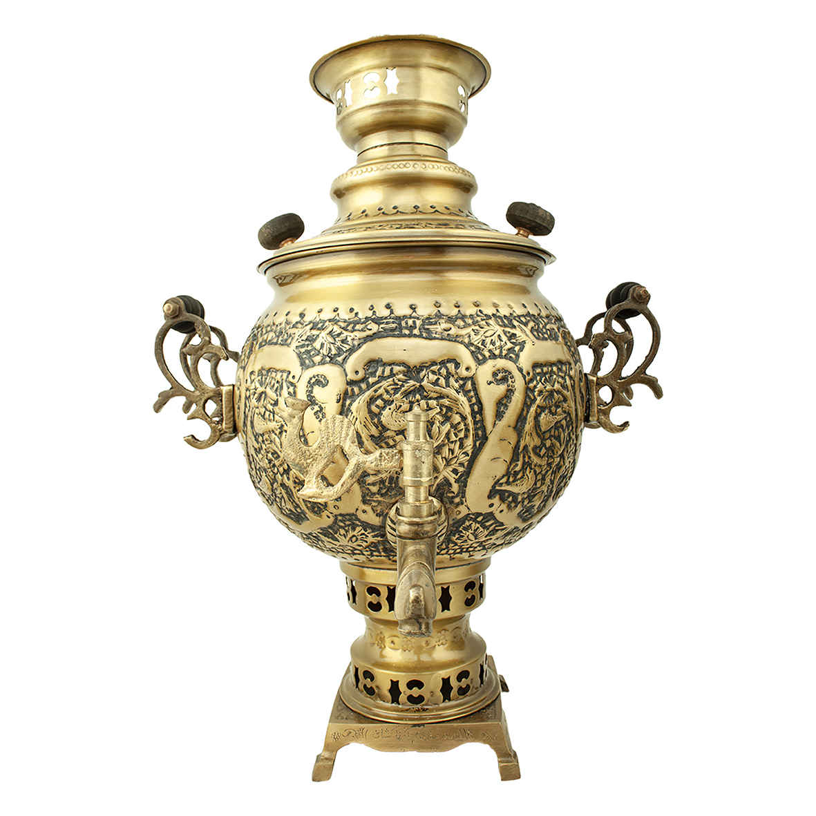 Price and Buy Persian Brass Samovar Decorative Charcoal Tea Maker Handcrafted - Image 4