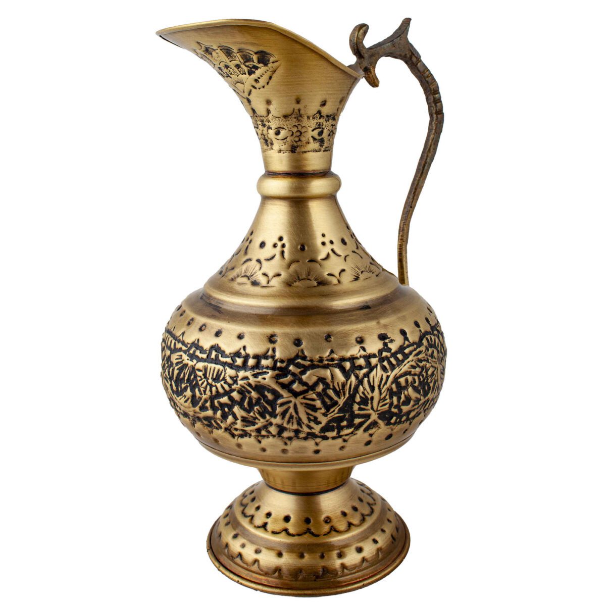 Price and Buy Persian Brass Samovar Decorative Charcoal Tea Maker with Floral Motifs - Image 3