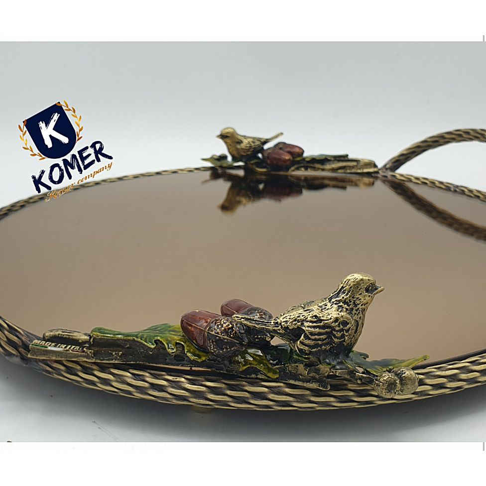 Price and Buy Persian Brass Serving Tea Tray Model Sparrow - Image 3