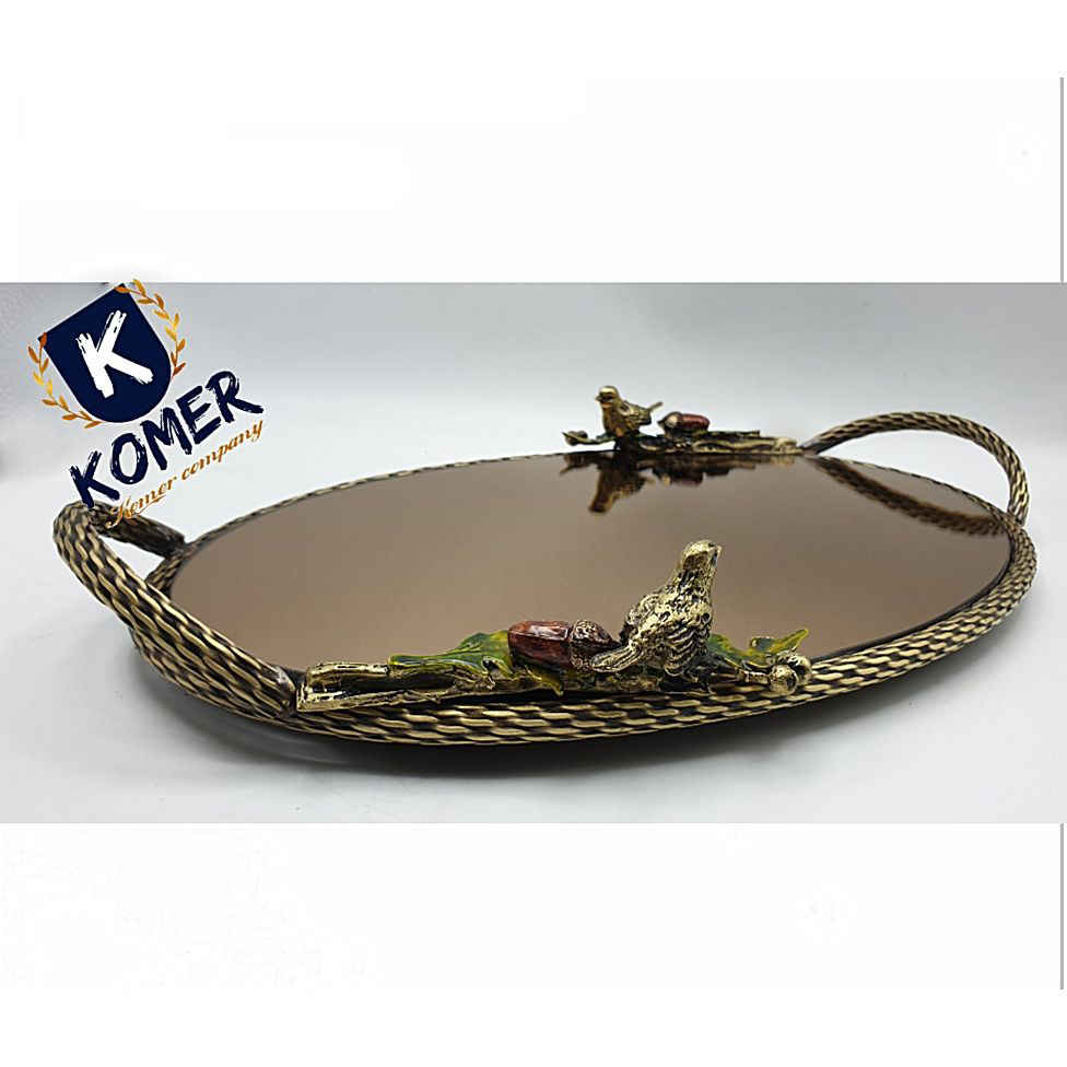 Price and Buy Persian Brass Serving Tea Tray Model Sparrow - Image 4
