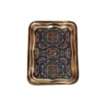 Price and Buy Persian Brass Serving Tray with Persian Floral Motifs