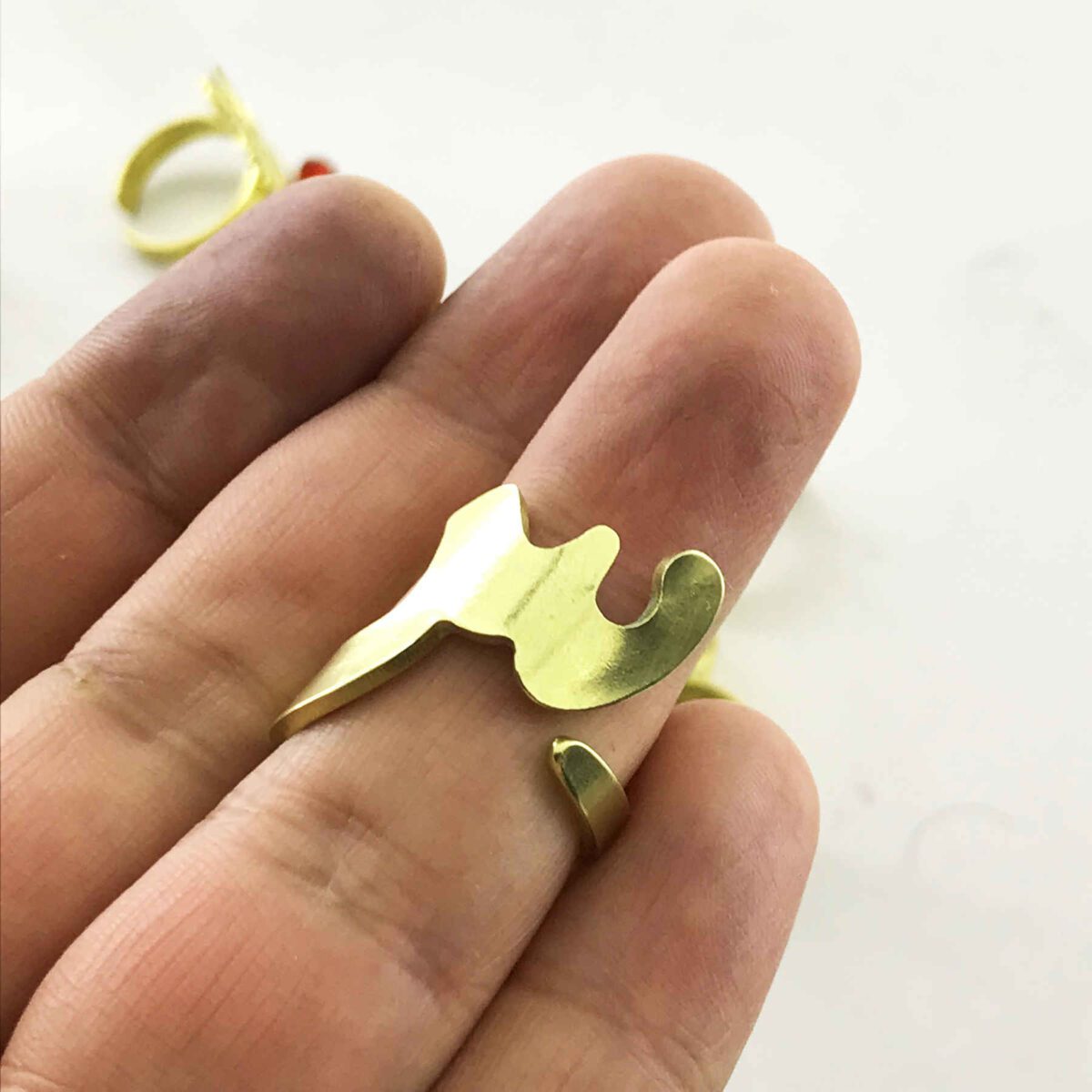Price and Buy Persian Brass Signet Ring for Women with Letter Design - Image 3