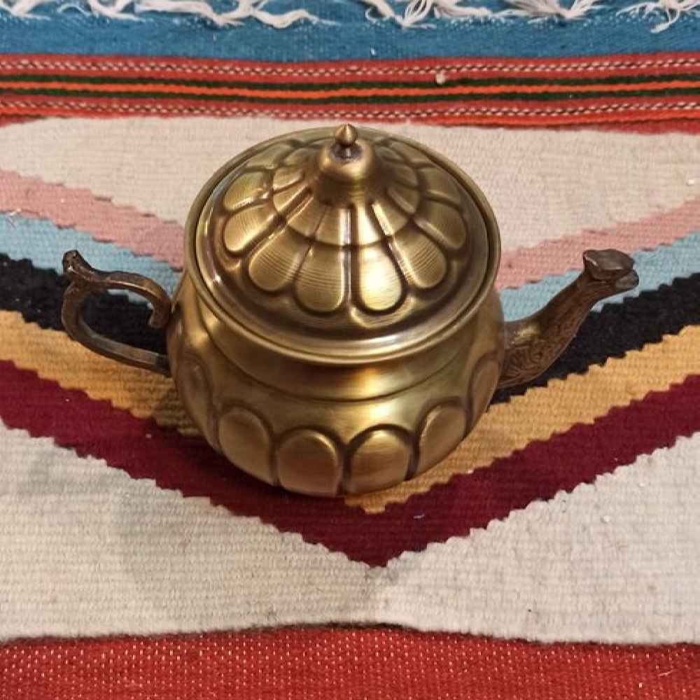Price and Buy Persian Brass Teapot Handcrafted with Elegant Etched Design Lined - Image 4