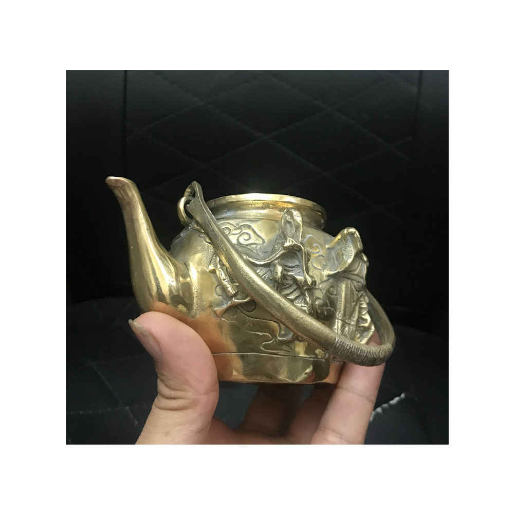 Price and Buy Persian Brass Teapot Handcrafted with Elegant Floral Design Gang - Image 4