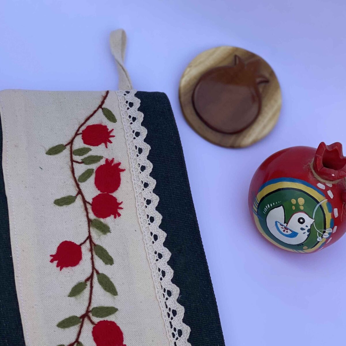 Price and Buy Persian Bukhara Embroidery Makeup Bag with Pomegranates Design - Image 3