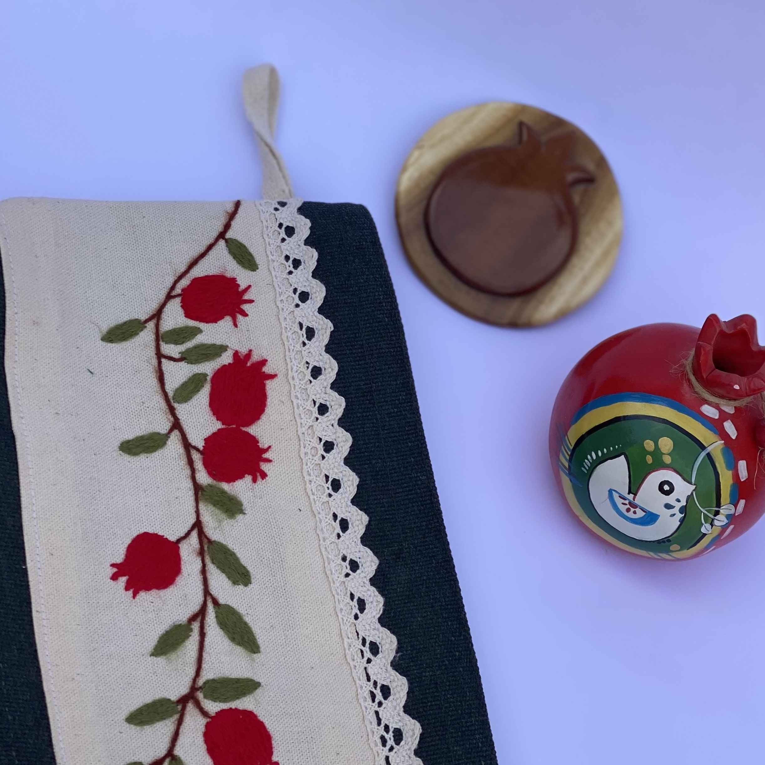Price and Buy Persian Bukhara Embroidery Makeup Bag with Pomegranates Design - Image 3