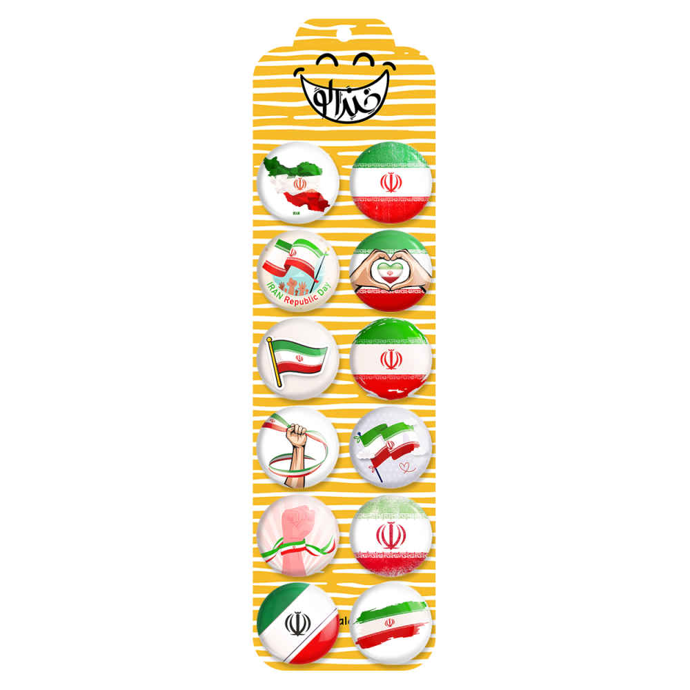 Price and Buy Persian Button Pin Set – Flag of Iran (12 pcs) - Image 3