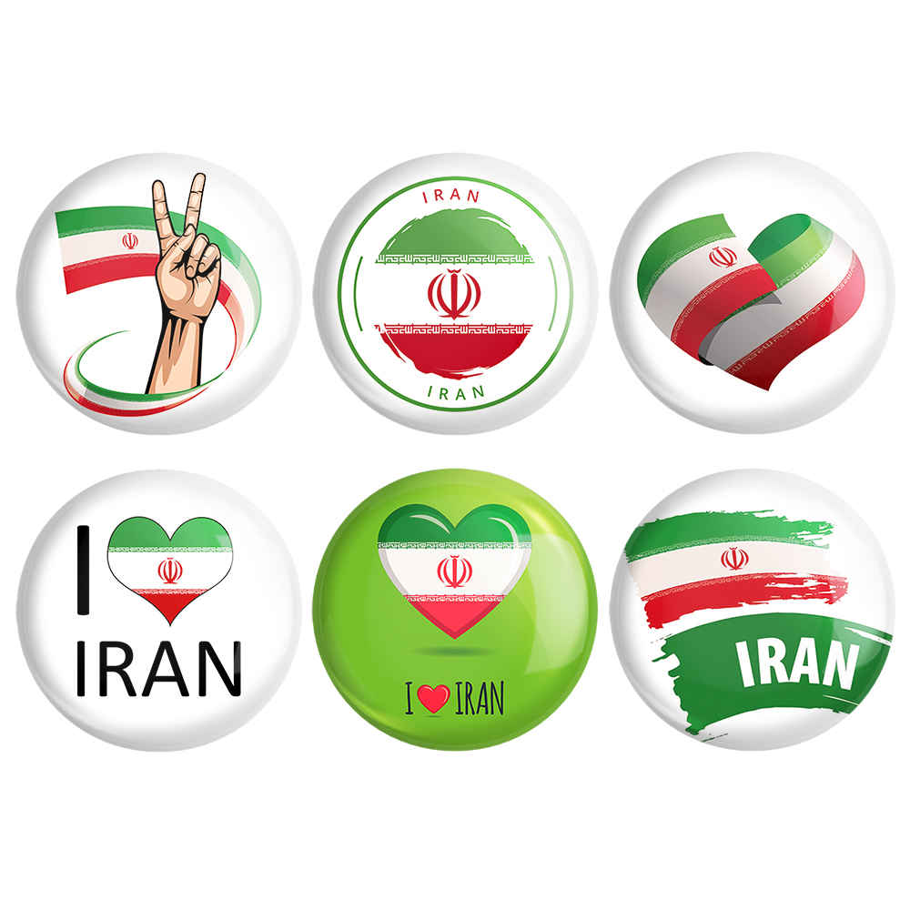 Price and Buy Persian Button Pin Set – Flag of Iran (6 pcs)