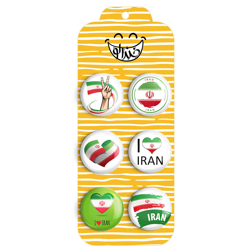 Price and Buy Persian Button Pin Set – Flag of Iran (6 pcs) - Image 4