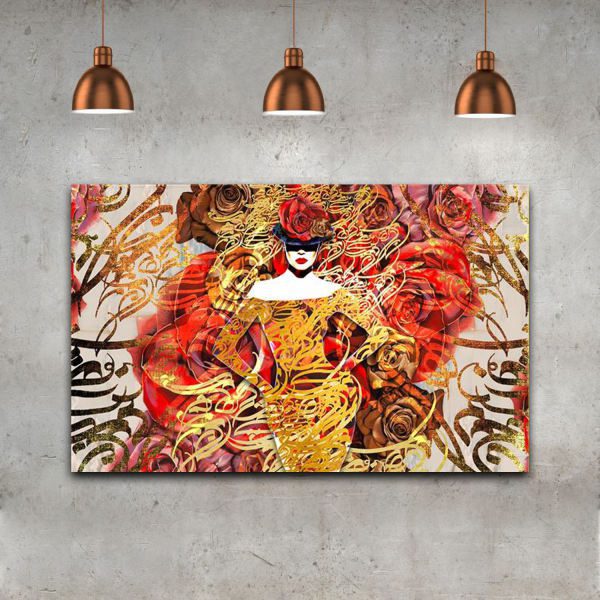 Price and Buy Persian Canvas Art – Printed Orange Design