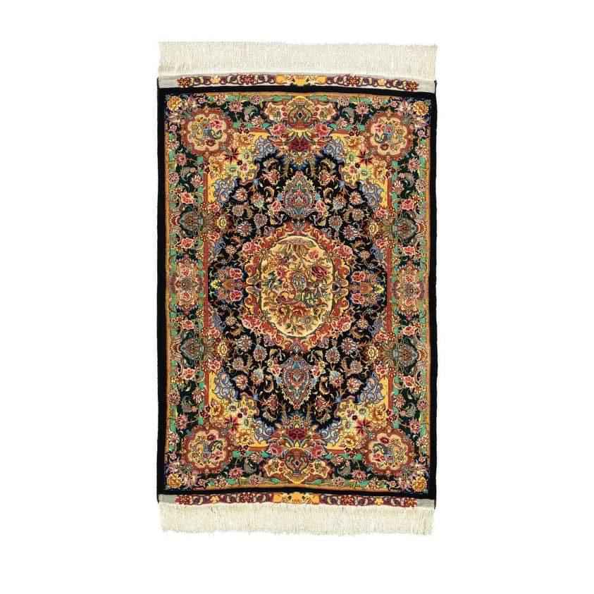 Price and Buy Persian Carpet Hand-Knotted Medallion Tabriz Cotton & Silk Blend Carpet Barsam