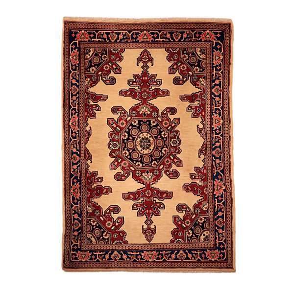 Price and Buy Persian Carpet Intricately Hand-Knotted Medallion Wool Cream Lajack - Image 3