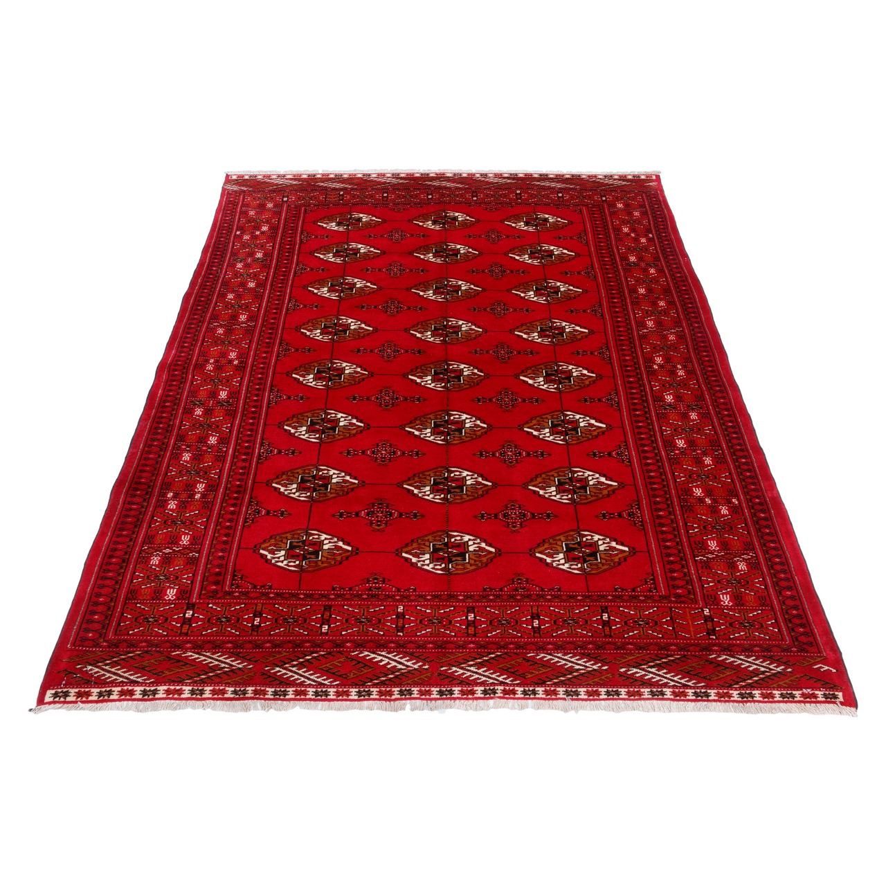 Price and Buy Persian Carpet Intricately Hand-Knotted Tribal Vermilion Color Wool