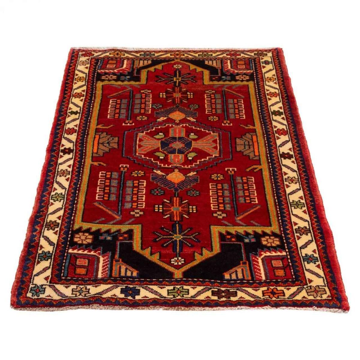Price and Buy Persian Carpet Intricately Hand-Knotted Tribal Wool Ghermez - Image 3