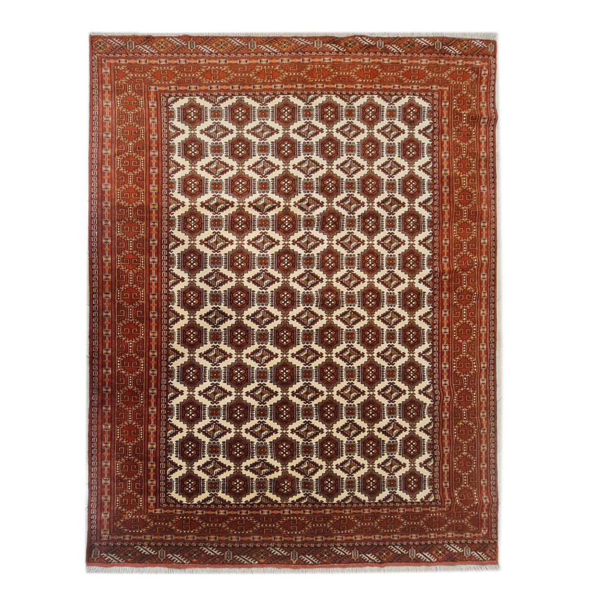 Price and Buy Persian Carpet with Wool Hand-Knotted Genuine Torkaman