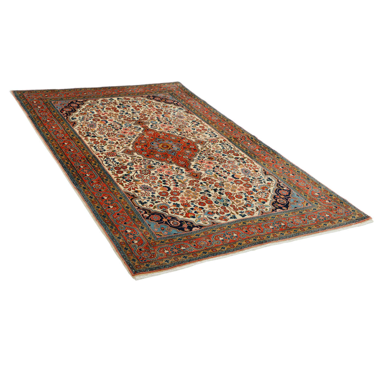 Price and Buy Persian Carpet with Wool Hand-Knotted Original in Malayer Floral Red - Image 3