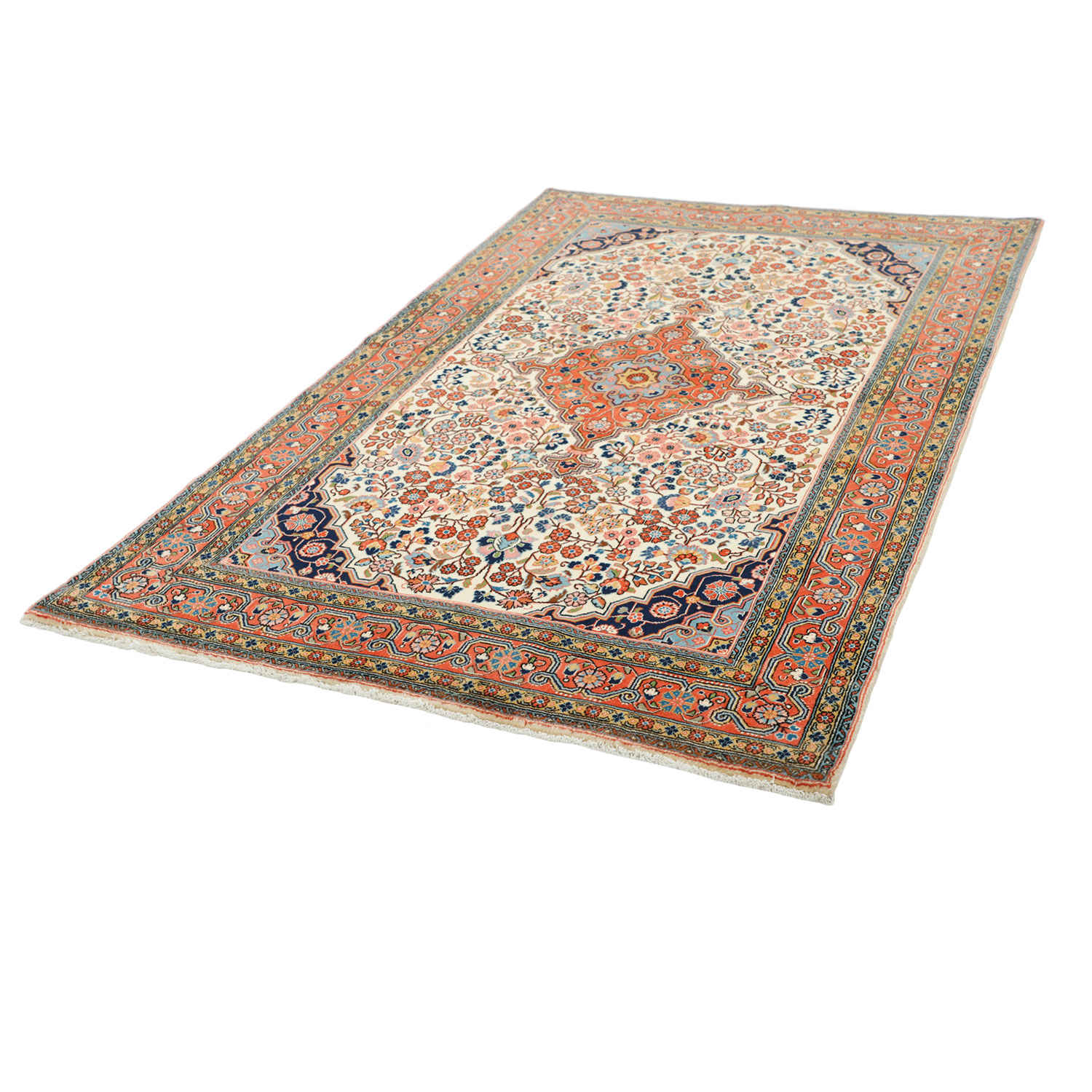 Price and Buy Persian Carpet with Wool Hand-Knotted Original in Malayer Floral Red - Image 4
