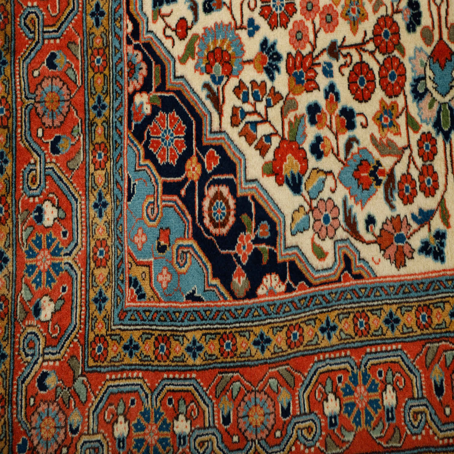 Price and Buy Persian Carpet with Wool Hand-Knotted Original in Malayer Floral Red - Image 9