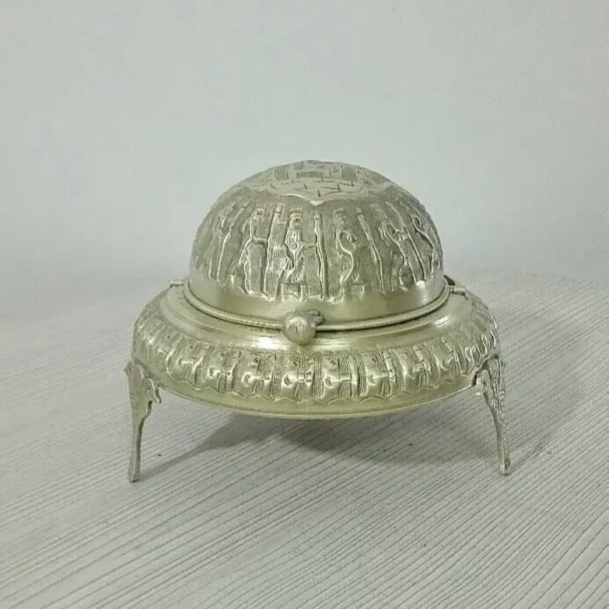 Price and Buy Persian Caviar Server with Brass Roll Top Handmade