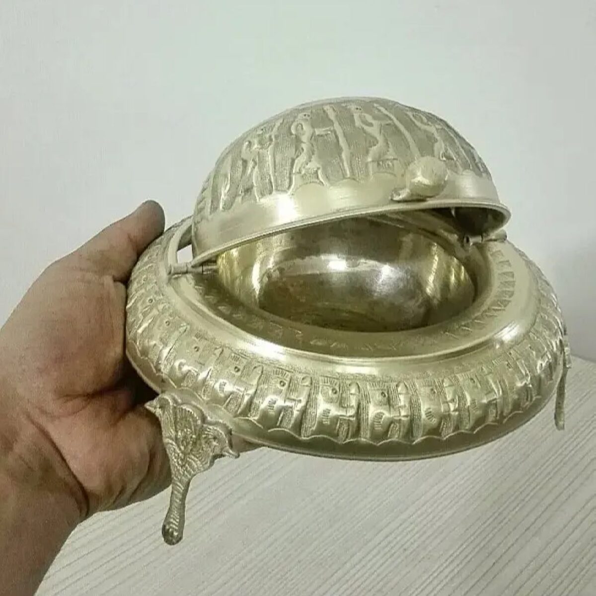 Price and Buy Persian Caviar Server with Brass Roll Top Handmade - Image 3