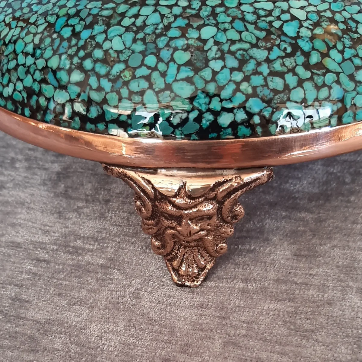 Price and Buy Persian Caviar Server with Turquoise Inlay and Footed Elegance - Image 4