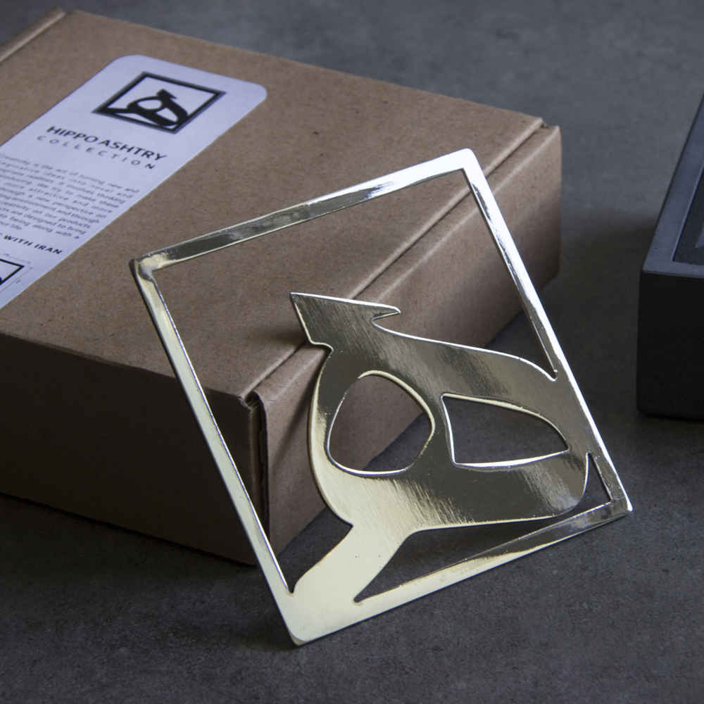 Price and Buy Persian Cement Ashtray – Modern Calligraphy Design He - Image 3