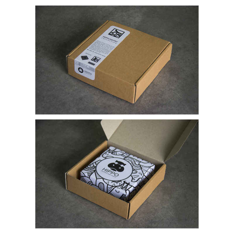 Price and Buy Persian Cement Ashtray – Modern Square Shape Hich Calligraphy - Image 3