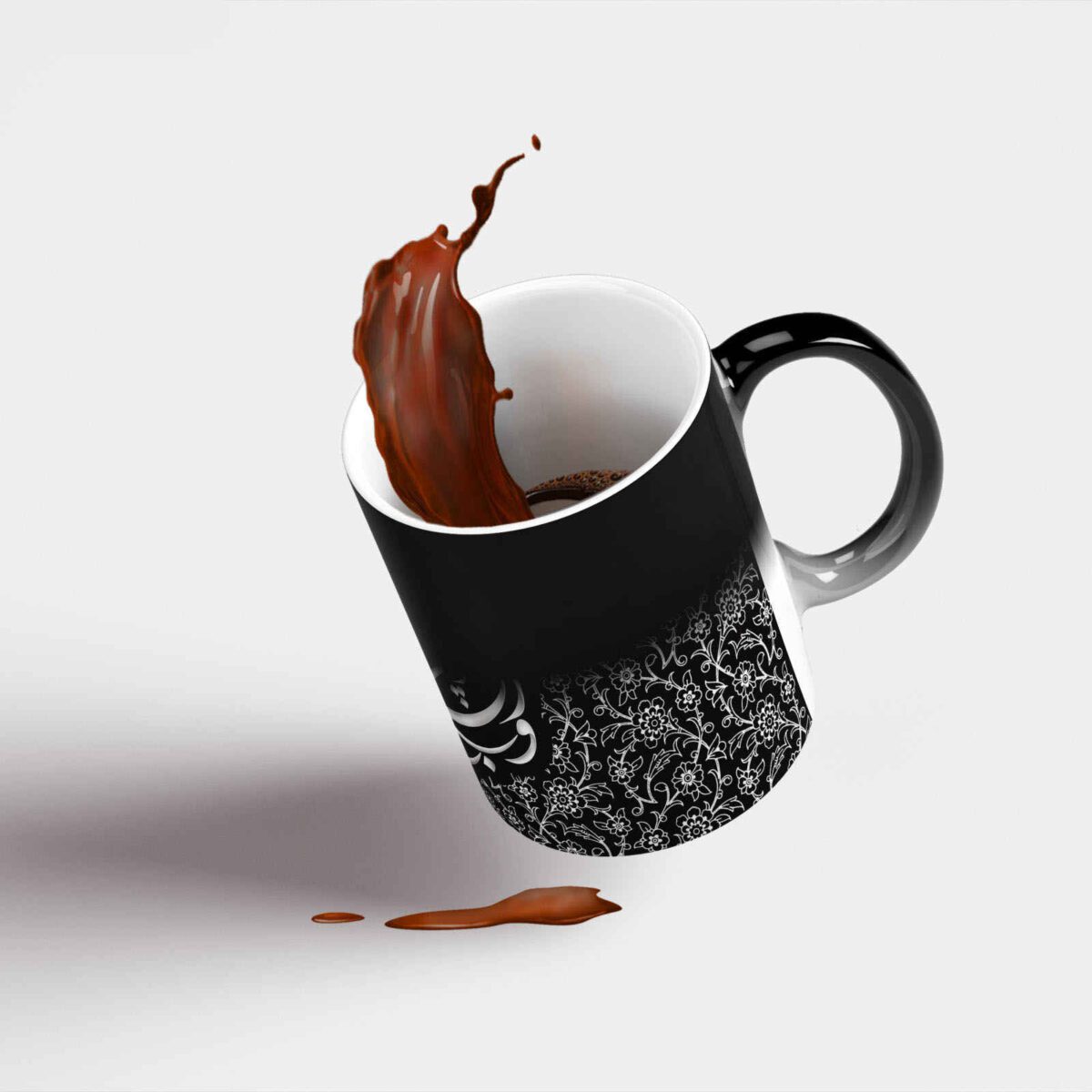 Price and Buy Persian Ceramic Coffee Mug – Heat Sensitive Calligraphy - Image 6