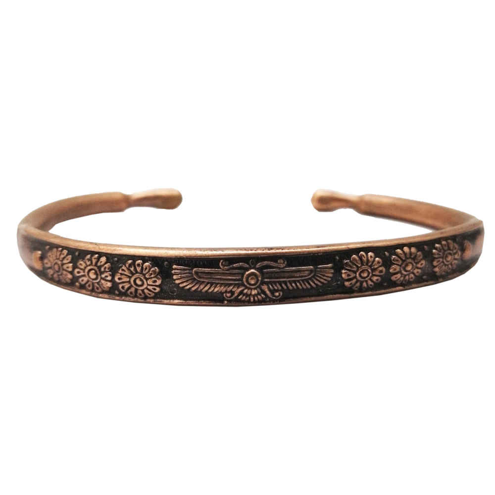 Price and Buy Persian Copper Bracelet Affirmation – Farvahar